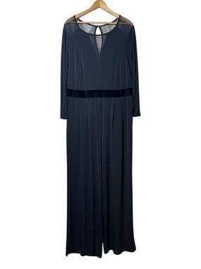 Torrid NWT Black Long-Sleeve Evening Jumpsuit with Sheer Yoke